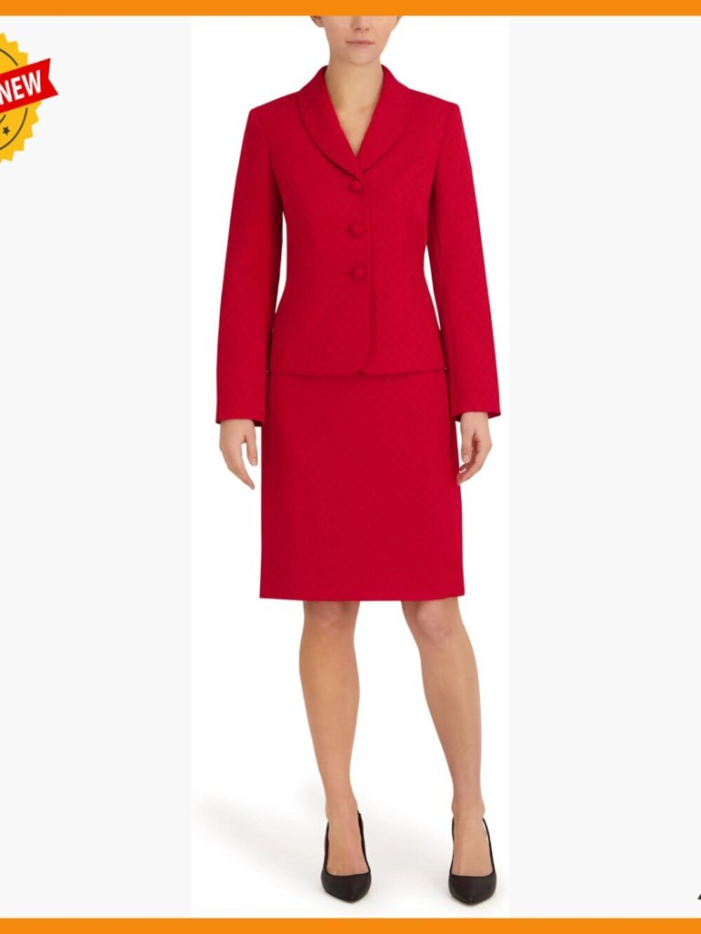 Jacquard Shawl Collar Jacket Skirt Set Workwear Professional Tailored
